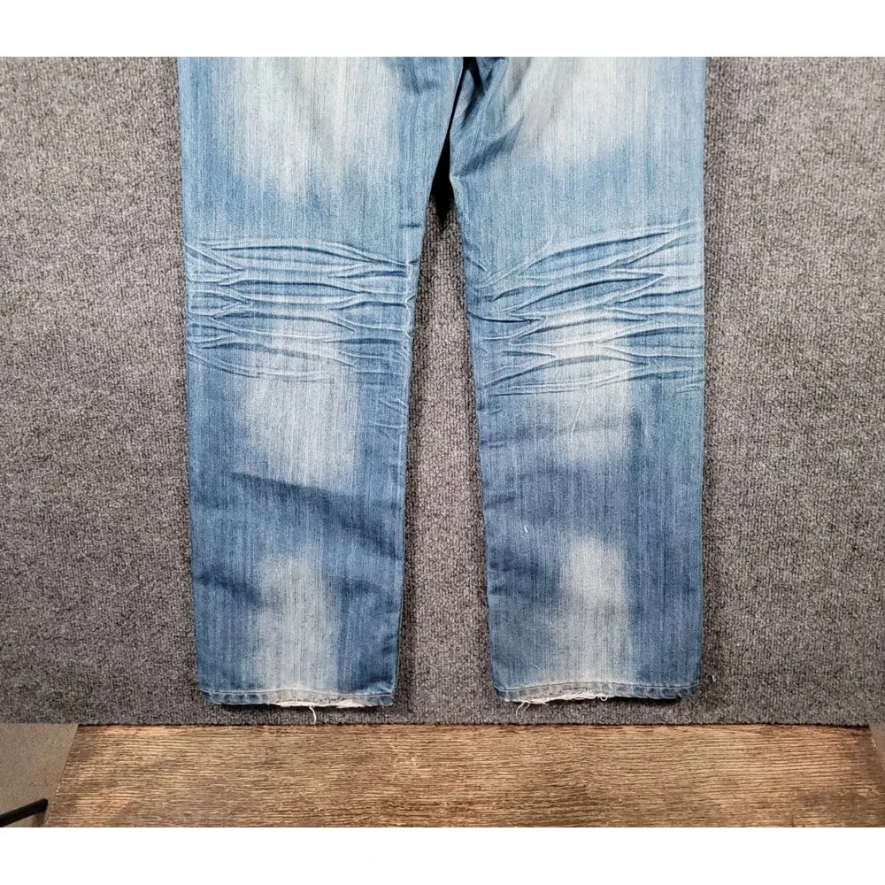Buffalo David Bitton Jeans Mens 31x31 Blue Whiskered King Bootcut Denim Retro